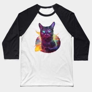 Cat Universe Outer Space Stars Galaxy Astronomy Baseball T-Shirt